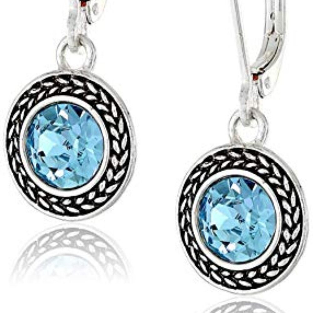 Handmade Bohemian Crystal Leverback Earrings for Women‎